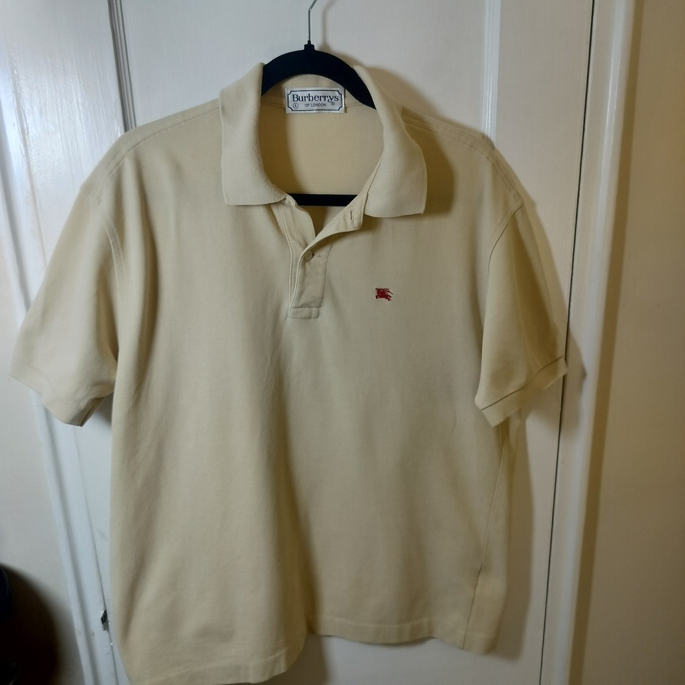 Vintage Burberrys of London Polo ‎ L,Rare- Burberry era